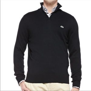 🌺black half zip Lacoste sweater 🌺